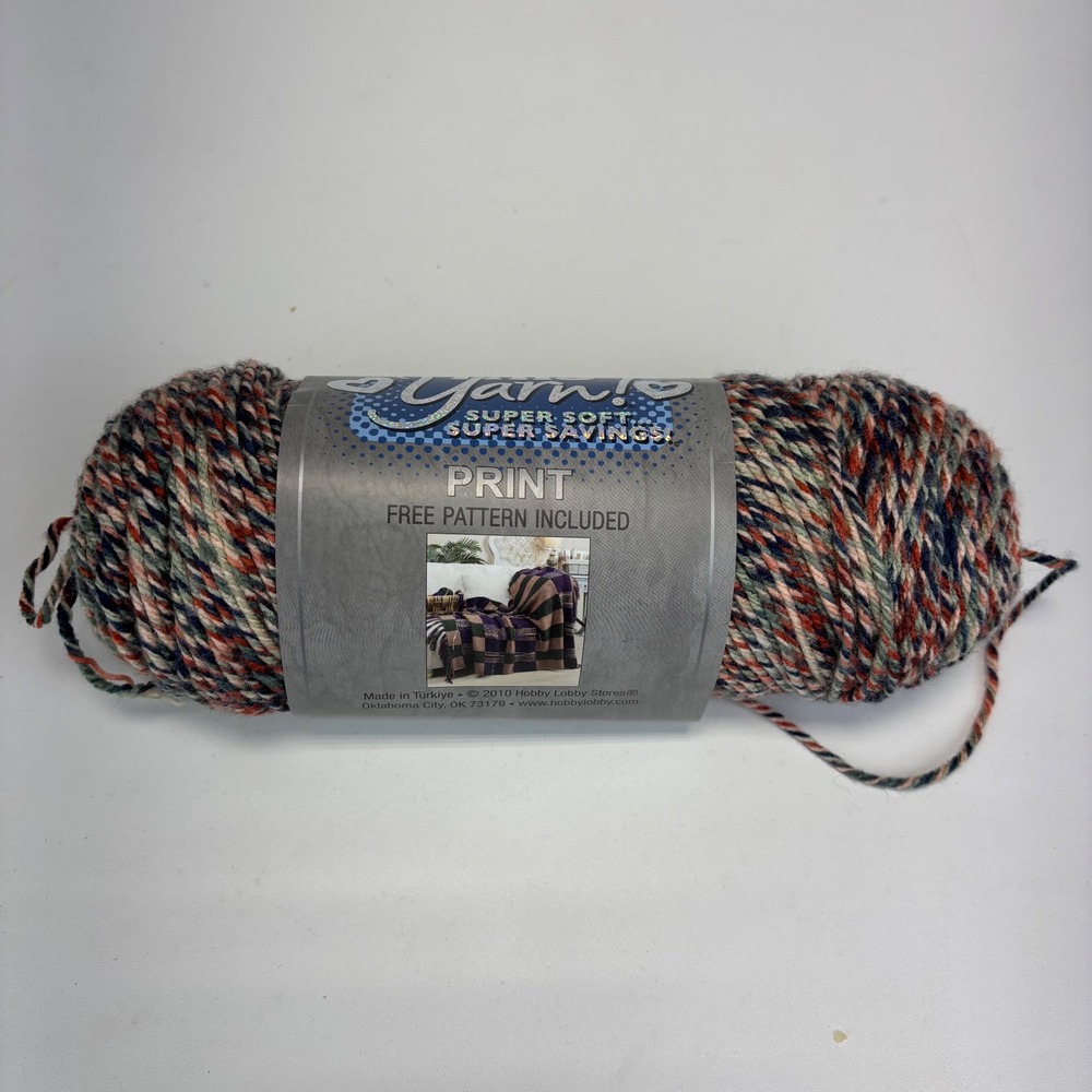 I Love This Yarn Acrylic Print Yarn 5oz Beret Day Multi-Color Variegated Soft
